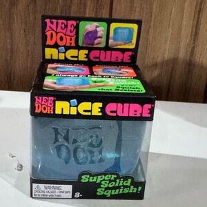 Needoh Blue Nice Cube Squishy Sensory Toy New Fast Ship
